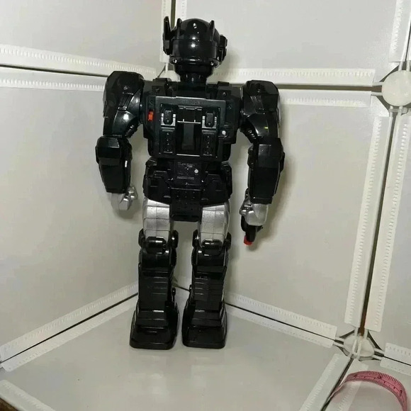 Large 14 in. Cyber Robot Action Figure, Lights Up Talks And Walks - Picture 3 of 5